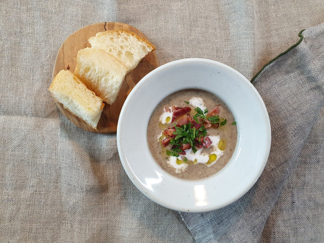 Creamy Mushroom Soup with Green Banana Flour | Banana Island Recipe