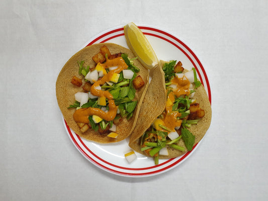Plant-based Tacos with Green Banana Flour Tortilla | Banana Island Recipe
