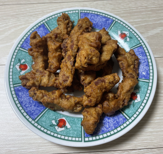Crispy Fried Pork Bites (Korean-Style “Tangsuyuk”) with Banana Island Green Banana Flour