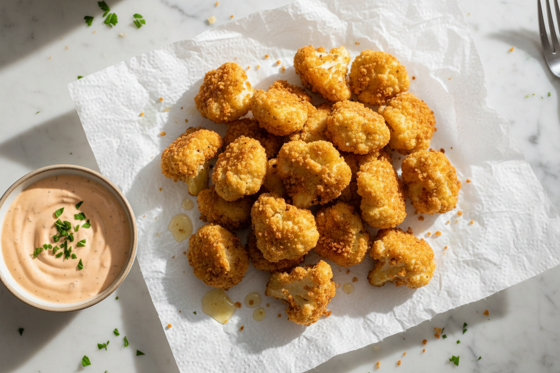 [Gluten-Free] Crispy Fried Cauliflower Using Green Banana Flour