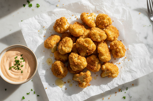 [Gluten-Free] Crispy Fried Cauliflower Using Green Banana Flour