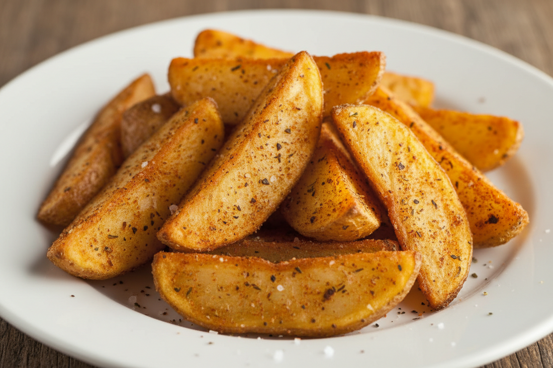 Crispy Potato Mojos Made Gluten-Free with Green Banana Flour